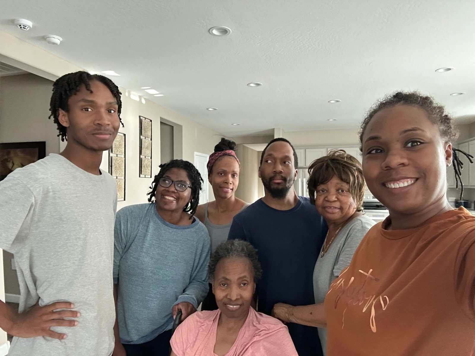 The Croft family together in Phoenix, Arizona