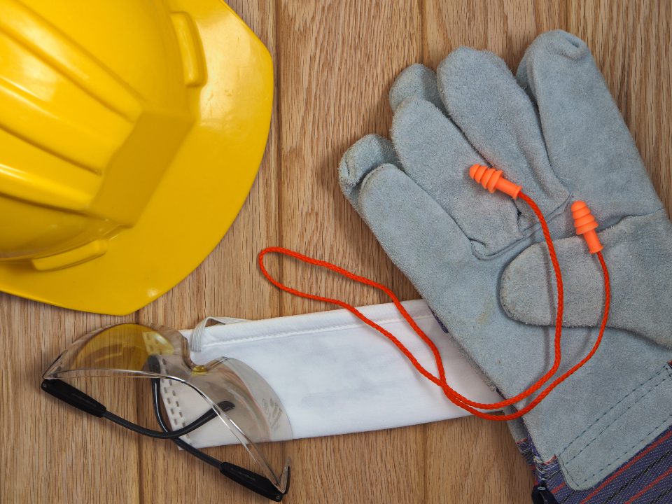 Home inspector's tools laid out during a property inspection